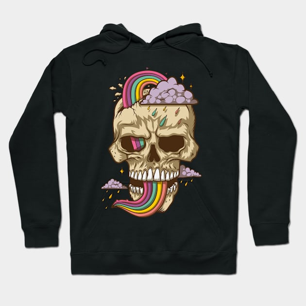 Rainbow Skull Hoodie by Made In Kush